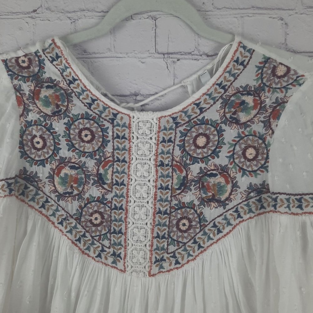 ZARA PLUMETIS EMBROIDERED DRESS - Picture 10 of 15